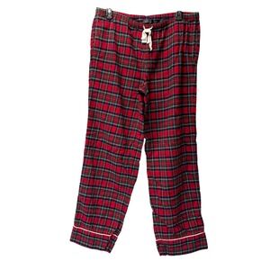 Vineyard Vines Women's M Red Tartan Plaid Flannel Pajama Pants Pockets